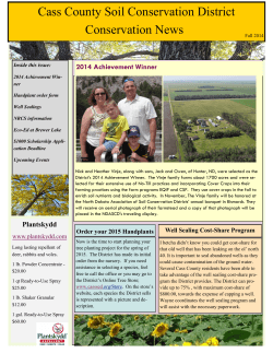 Fall 2014 - of the Cass County Soil Conservation District
