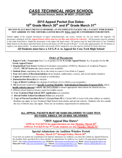 2015 Cass Appeal Packet Instructions