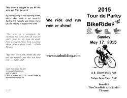 2015 BikeRide - The Clearfield Arts Studio Theatre