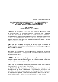 Ordenanza 01-15 - Municipalidad de Castelli