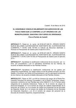 Ordenanza 06-15 - Municipalidad de Castelli