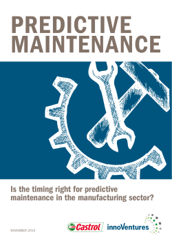 Is the timing right for predictive maintenance in the manufacturing