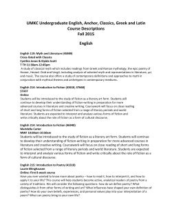 Fall 2015 course list  - College of Arts & Sciences