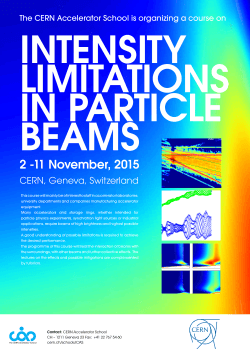 2 -11 November, 2015 - CERN Accelerator School