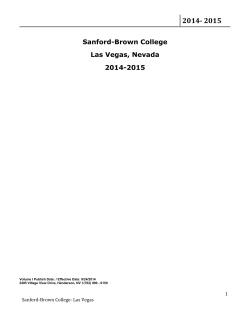 Sanford-Brown College Las Vegas, Nevada 2014-2015