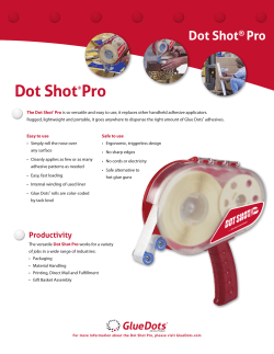 Dot ShotÂ®Pro - Industry Products On Glue Dots International
