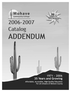 2006-2007 Catalog - Mohave Community College