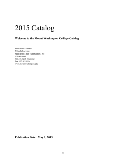 2015 Catalog - College Catalog