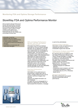 StoreWay FDA and Optima Performance Monitor - Bull Intel