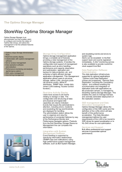 StoreWay Optima Storage Manager