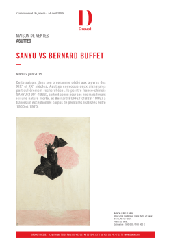 SANYU VS BERNARD BUFFET - La Gazette de l`HÃ´tel Drouot