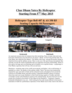 Char Dham Yatra By Helicopter Starting From 5TH May