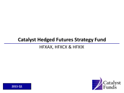 Catalyst Hedged Futures Strategy Fund 2015 Q1