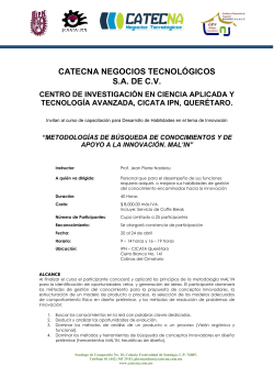 CATECNA NEGOCIOS TECNOLÃGICOS S.A. DE C.V.