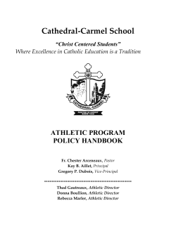2014-2015 Athletic Handbook - Cathedral