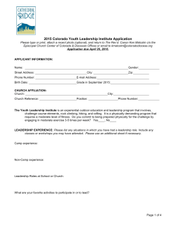 Youth Leadership Institute Application