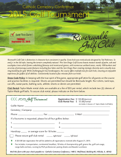 Golf Registration - Catholic Cemetery Conference