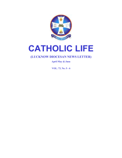 CATHOLIC LIFE - Catholic Diocese of Lucknow