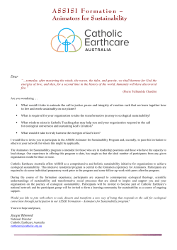 ASSISI Invitation - Catholic Earthcare Australia