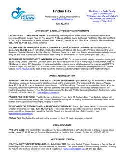 Friday Fax - June 12, 2015