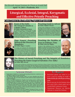 2015 Seminar for Priests Poster