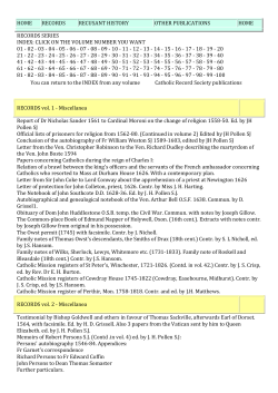 records recusant history other publications records series index
