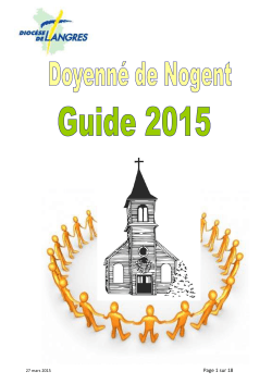 Vous trouverez ci-dessous le guide 2015 pour le doyennÃ© de Nogent
