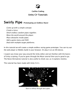 Swirly Pipe, a Unity C# Tutorial