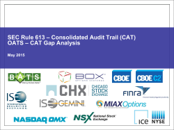 OATS â CAT Gap Analysis - Consolidated Audit Trail