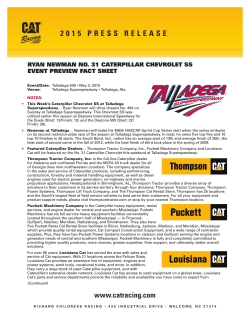 Talladega 500 Pre-Race Report - Cat Racing | Ryan Newman| No. 31