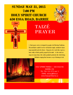 Taize Prayer Flyer