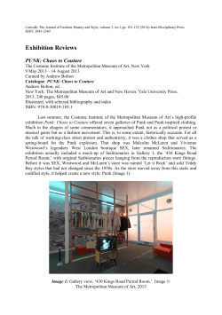 Exhibition Reviews - Catwalk: The Journal of Fashion, Beauty and