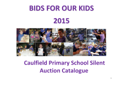 Silent Auction Catalogue - Caulfield Primary School
