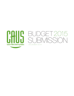 CAUS 2015 Budget Submission
