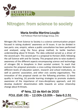 Nitrogen: from science to society