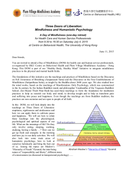 Mindfulness and Humanistic Psychology