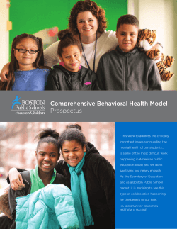Comprehensive Behavioral Health Model Prospectus