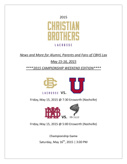 2015 News and More for Alumni, Parents and Fans of CBHS Lax