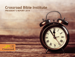 2014 - Crossroad Bible Institute