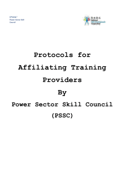 Protocols for Affiliating Training Providers By