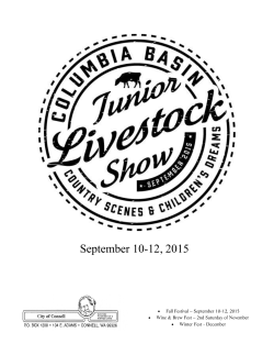 2015 CBJLS Premium Book - Columbia Basin Junior Livestock Show