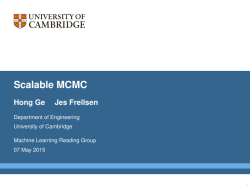 Scalable MCMC - CBL - University of Cambridge
