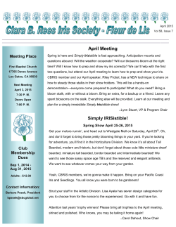April, 2015 - Clara B. Rees Iris Society