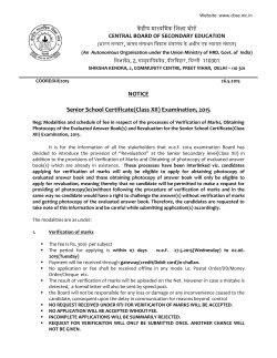 (Class XII), 2015 - Central Board of Secondary Education