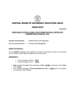 Class XII - Central Board of Secondary Education
