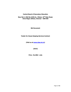 House Keeping Services Contract - Central Board of Secondary