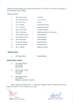 Minutes of the Proceedings of Board Meeting Held on 11/04/2015