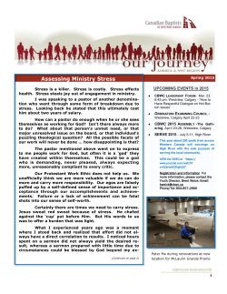 2011 Our Journey AB Newsletter - Canadian Baptists of Western