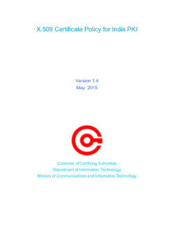 India PKI CP v1.4