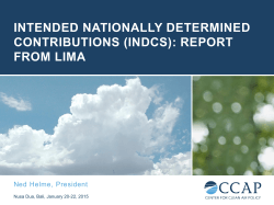 intended nationally determined contributions (indcs): report from lima